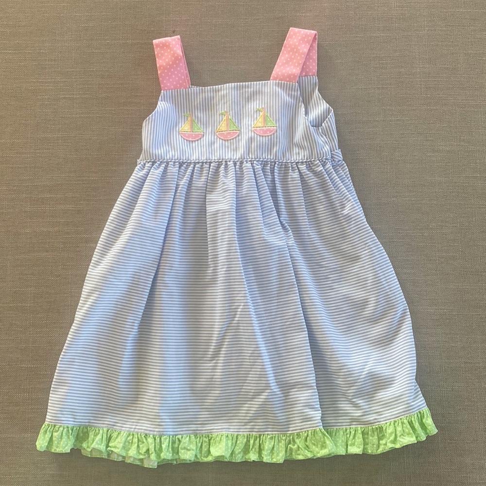 Girls Petit Bebe Sailboat Dress